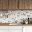 AZULEJO 25 X 50 N. MARBLEBRICK BLANCO (12PZA/1.50MT)