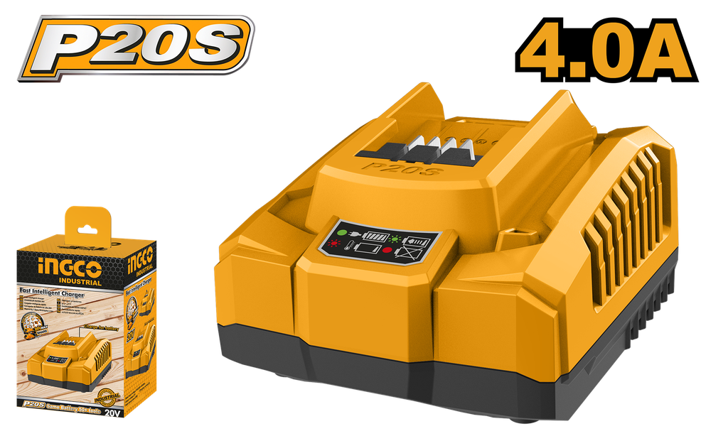 CARGADOR INTELIGENTE BATERIA 20V 4A 