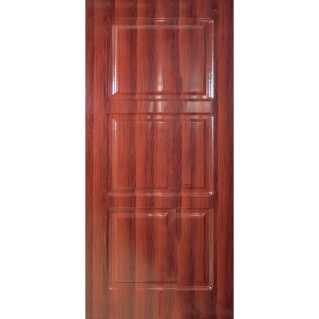 PUERTA PLASTIFICADA MF-015 CAOBA 11/2X3X7