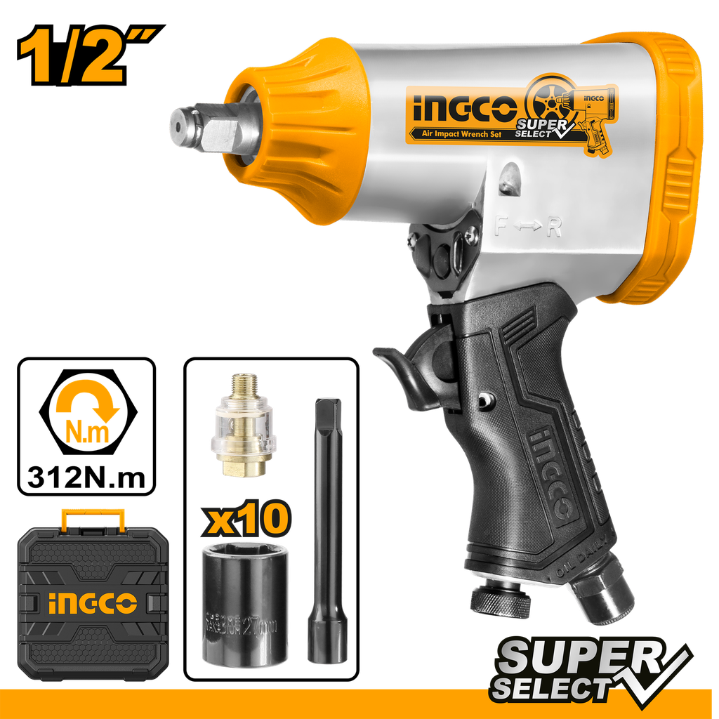 LLAVE NEUMATICA DE IMPACTO 1/2" 312Nm