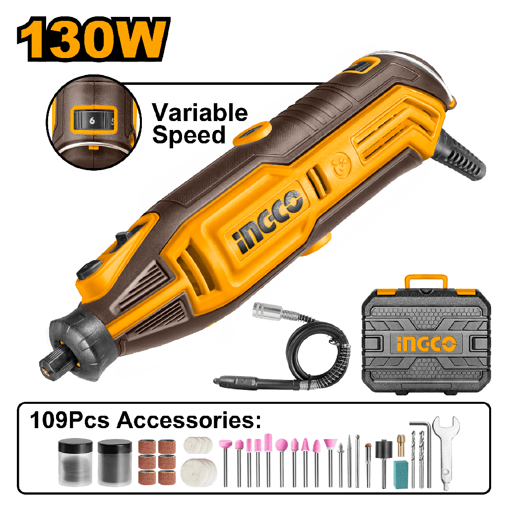 MINI TALADRO SET 130W 1/8" - 3/32"