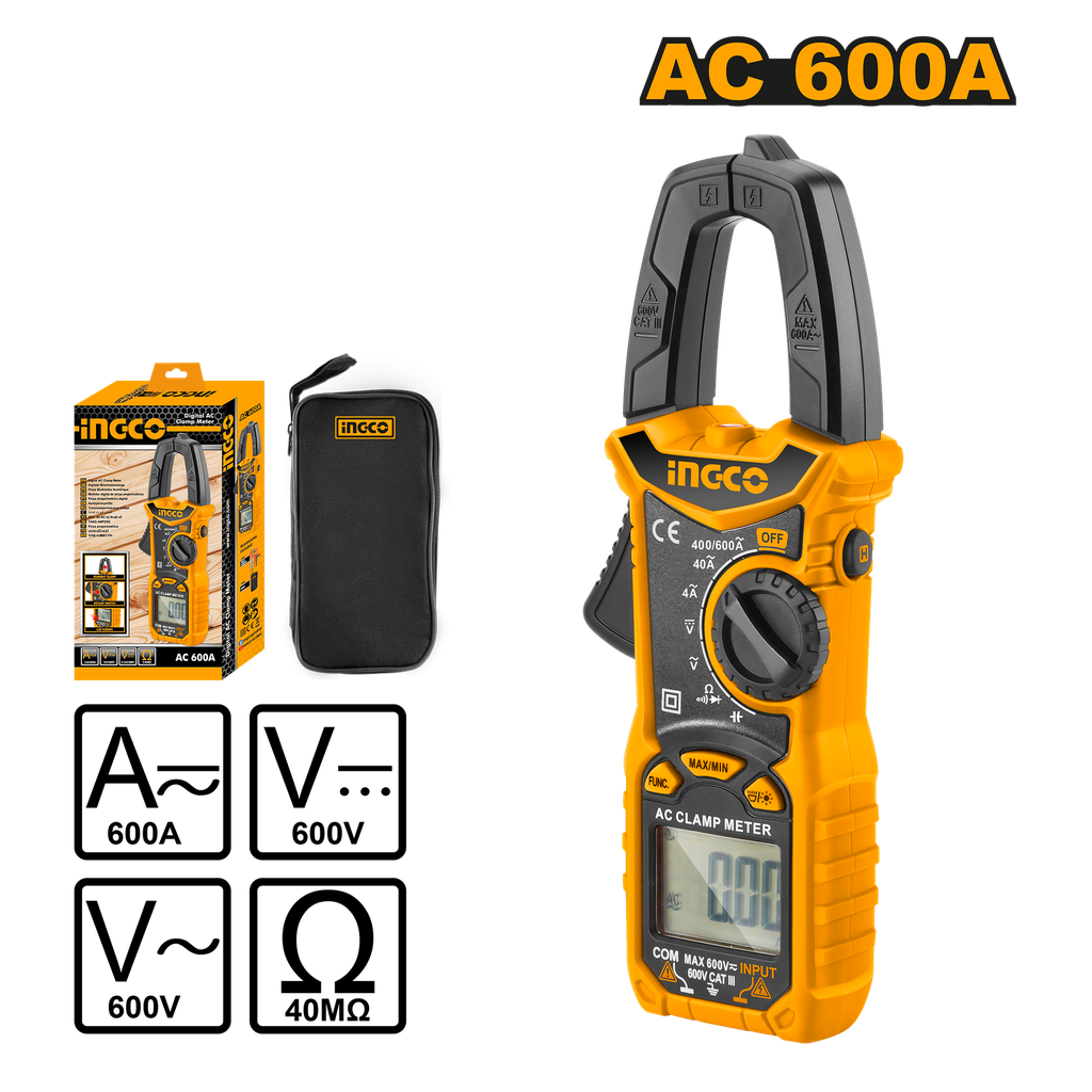 MULTIMETRO DIGITAL AC TIPO PINZA 600AMP