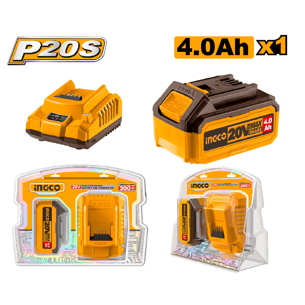 SET 20V LITIO CARGADOR Y BATERIA 4.0A