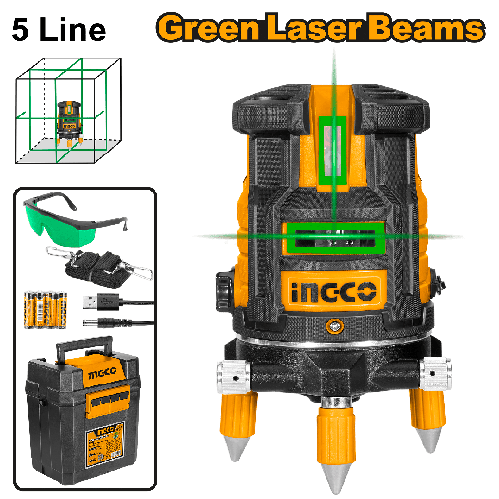 AUTO NIVELADORA LASER 5 LINEAS VERDE
