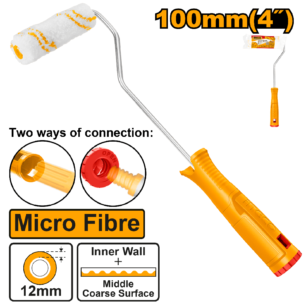 MOTA MICROFIBRA 4" X 12MM INTERIORES