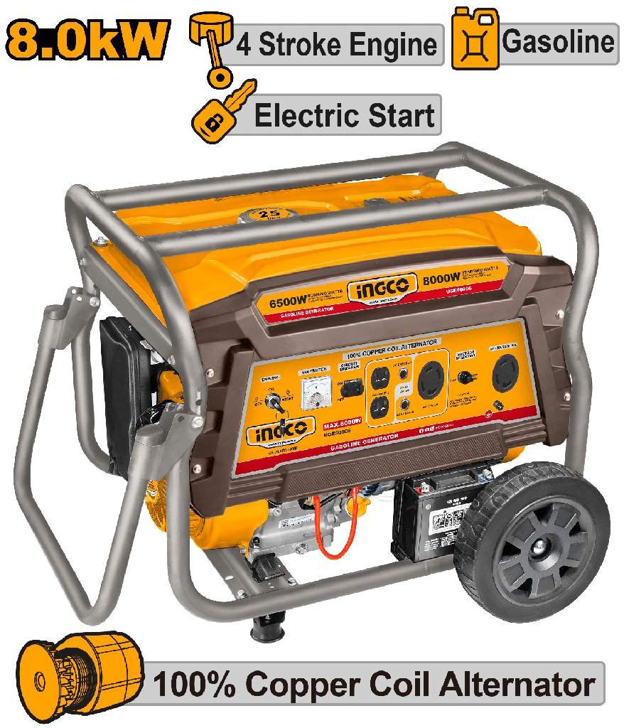 GENERADOR A GASOLINA 8000W 4 TIEMPOS