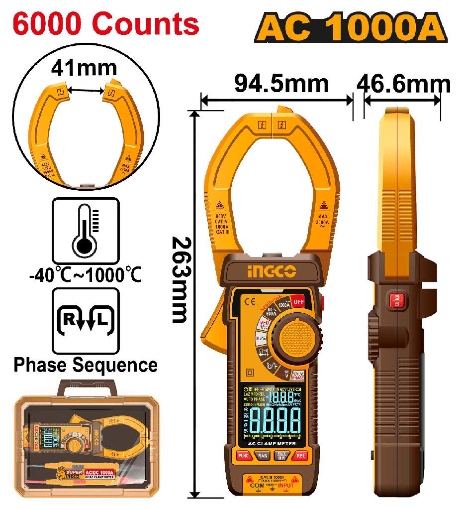 MULTIMETRO DIGITAL AC 1000AMP