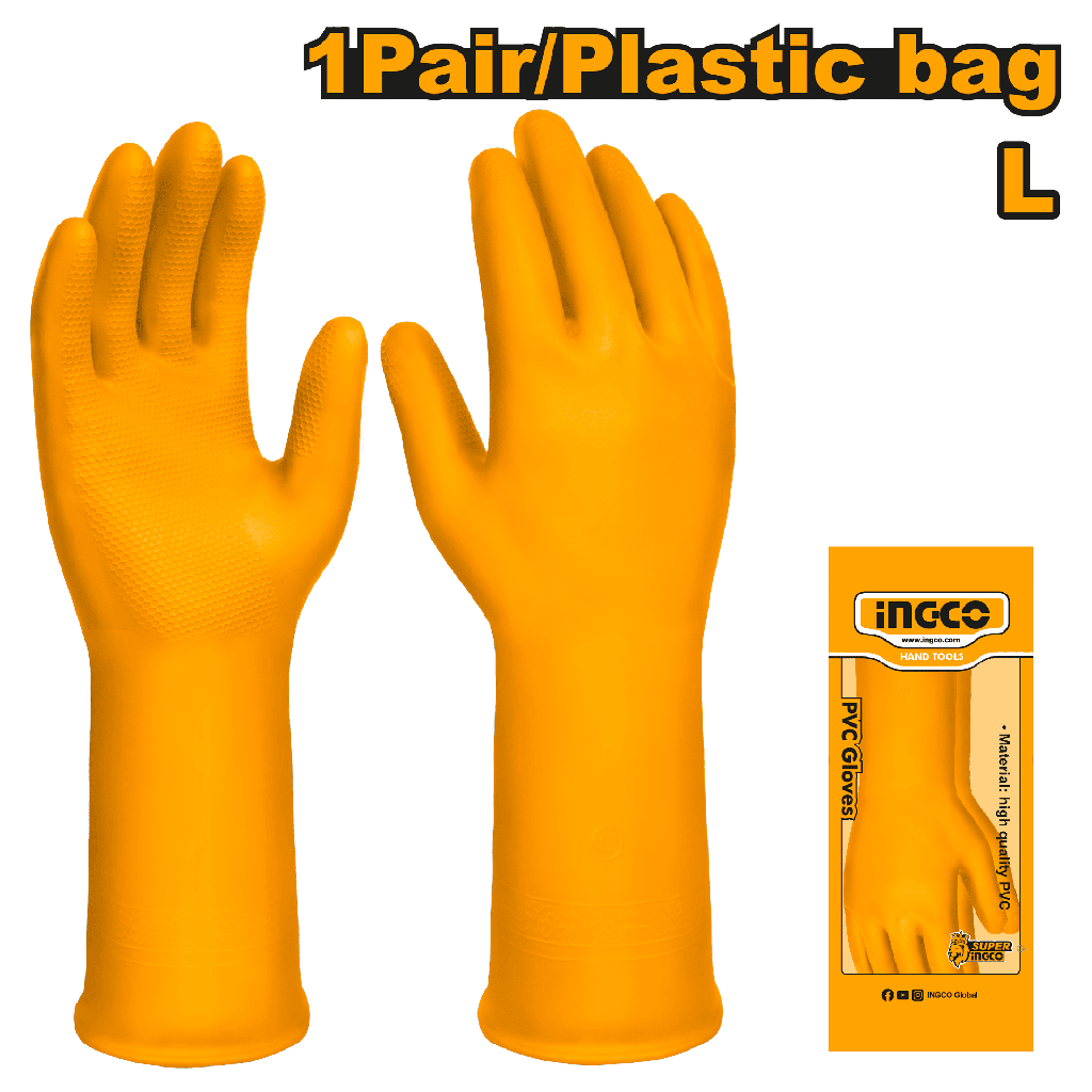 GUANTES LARGOS PVC L