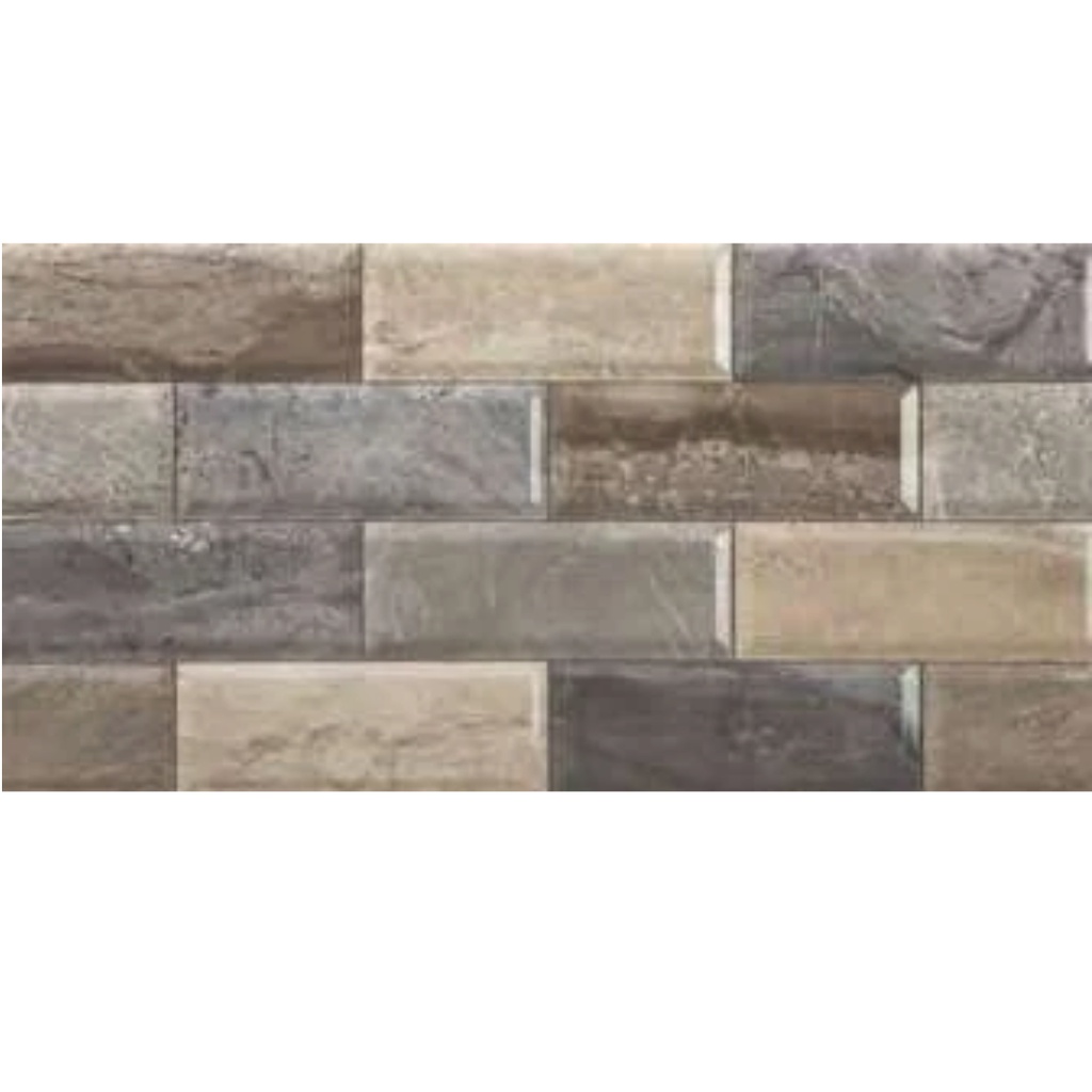 AZULEJO 25 X 50 N. MARBLEBRICK MIX (12PZA/2.00MT) 