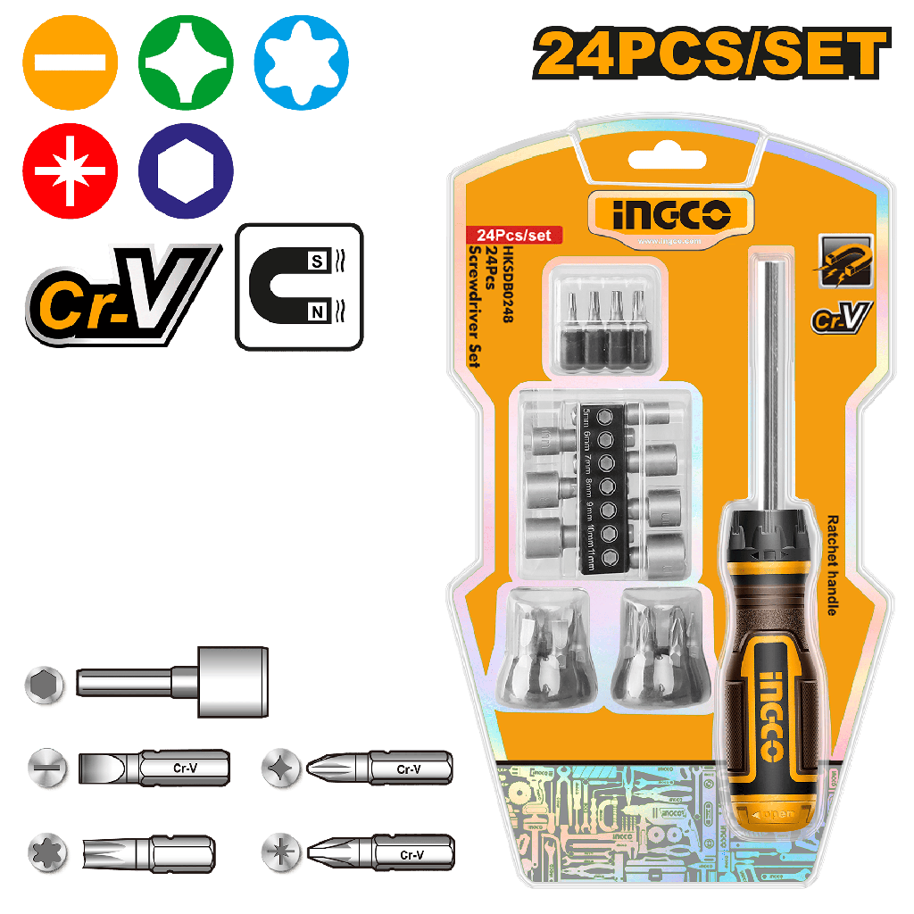 DESTORNILLADOR SET 24 PCS 