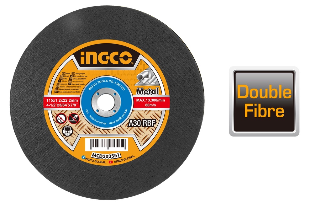 DISCO DE CORTE METAL ABRASIVO 14" X 1/8" X 1"