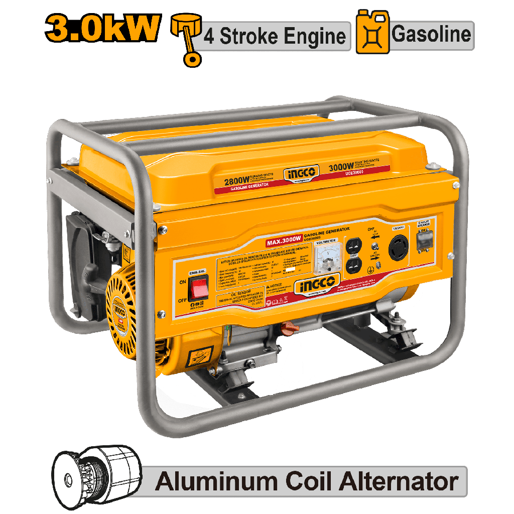 GENERADOR DE GASOLINA 3000W 2.8KW 210ML 4 TIEMPO