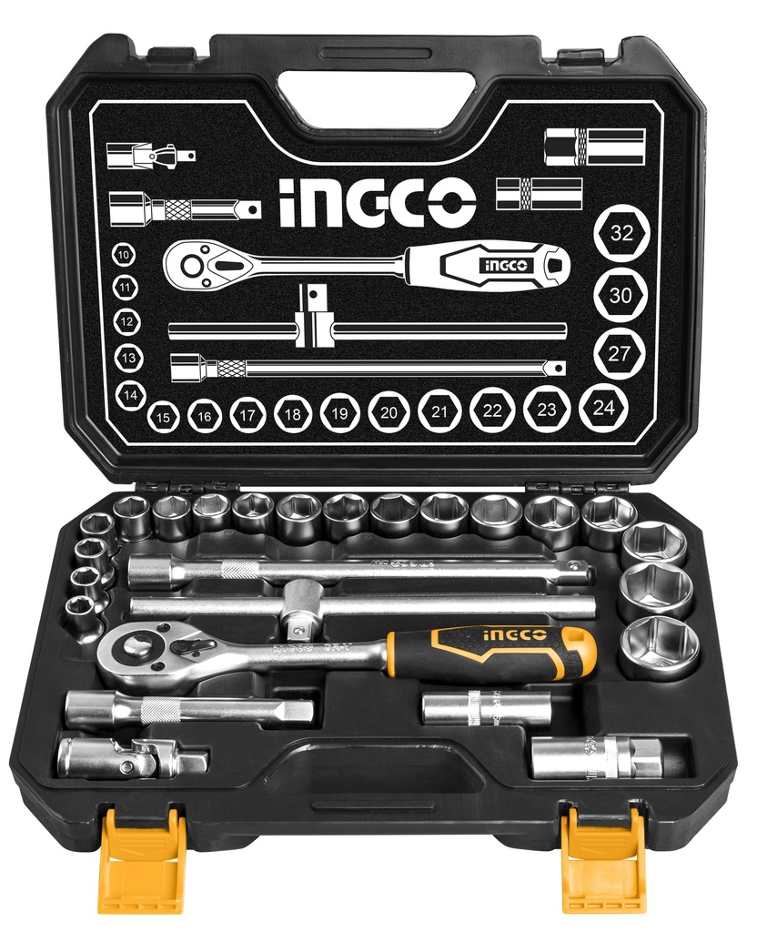 JUEGO DE SOCKET 1/2" 25 PCS