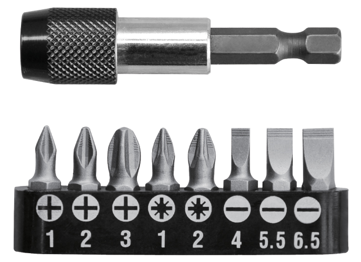 PUNTA DESTORNILLADOR CON DADO SET 9 PCS