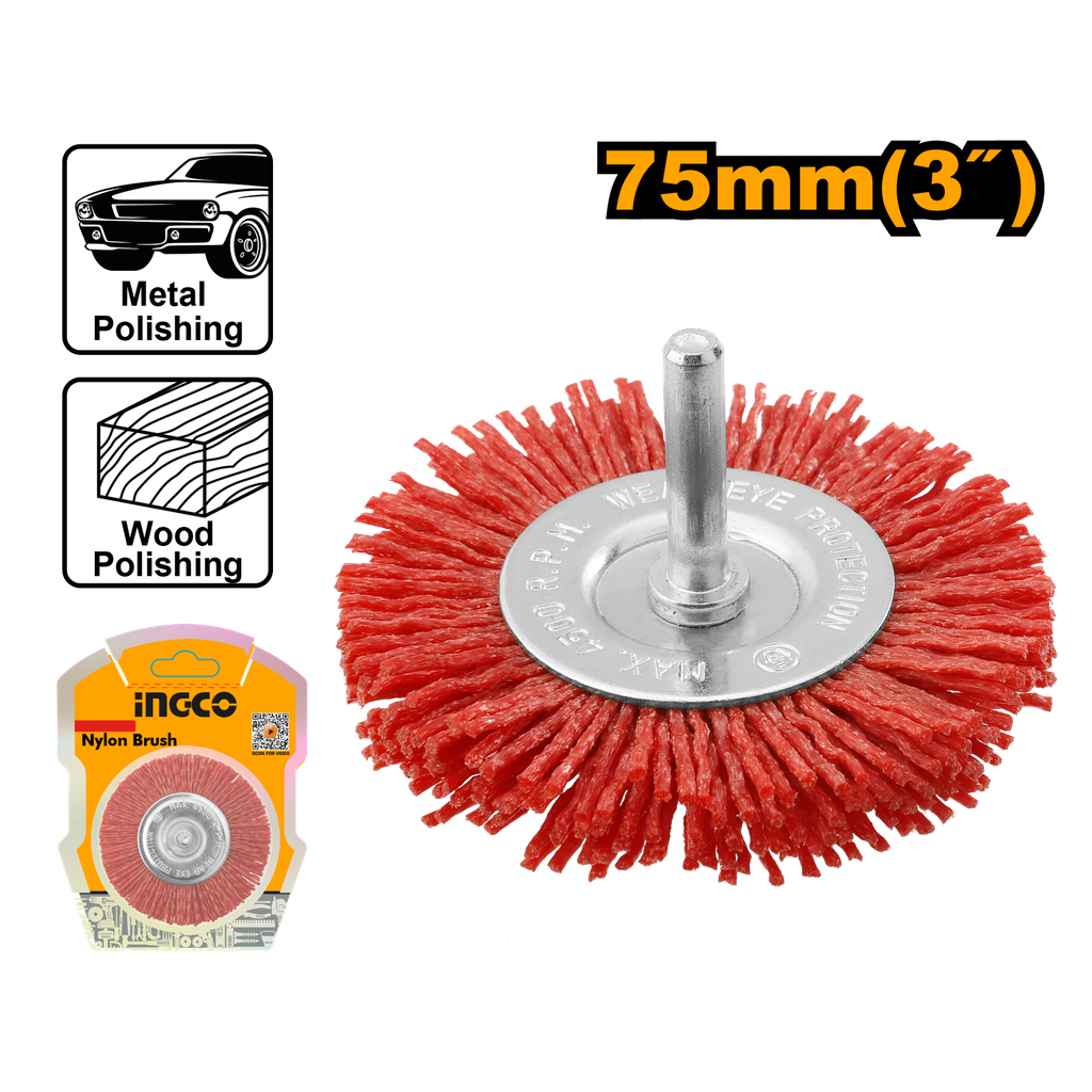 [WB40755] CEPILLO PLANO DE NYLON 75MM INGCO