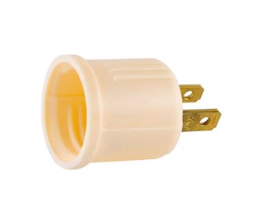 SOCKET PORTA FOCO ENCHUFE CREMA U22