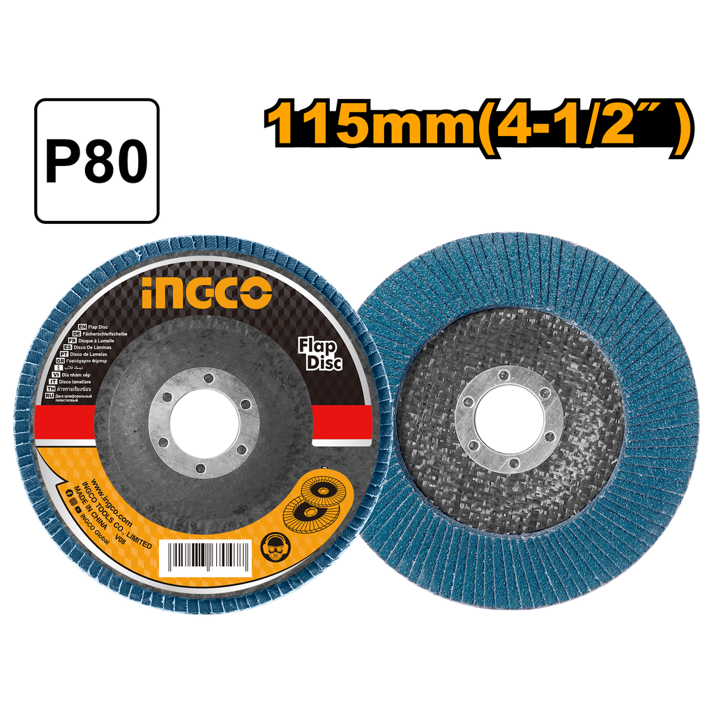 DISCO MIL HOJAS ZIRCONIO 4-1/2" X 7/8" P80