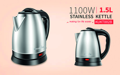 [KUKT002B] TETERA ACERO INOX 1.5L 1100W