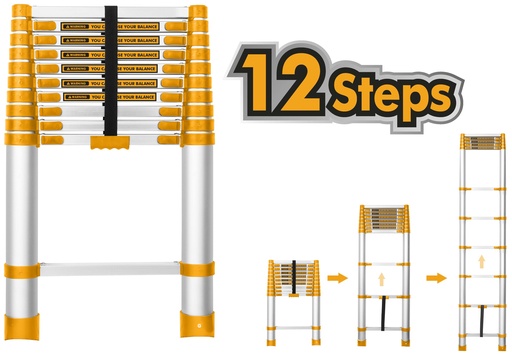 [HLAD08121] ESCALERA TELESCOPICA 12 PIES