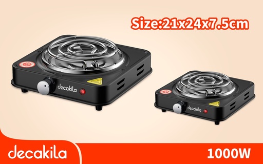 [KUCC001B] ESTUFA ELECTRICA PORTATIL 1 QUEMADOR 1000W