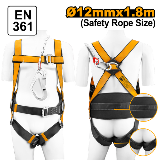 [HSH501802] ARNES DE SEGURIDAD 3 PUNTOS  12MM X 1.8M