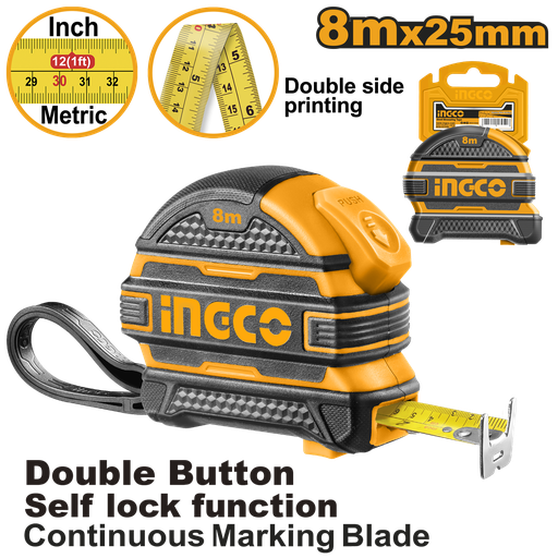 [HSMT08825] CINTA METRICA METAL 8M X 25MM