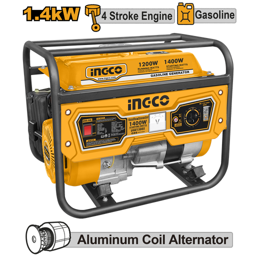[UGE15005] GENERADOR A GASOLINA 1.4KW 4 TIEMPOS