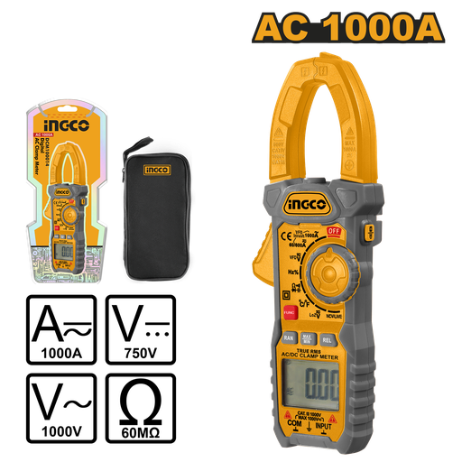 [DCM100014] MULTIMETRO DIGITAL AC TIPO PINZA 1000AMP