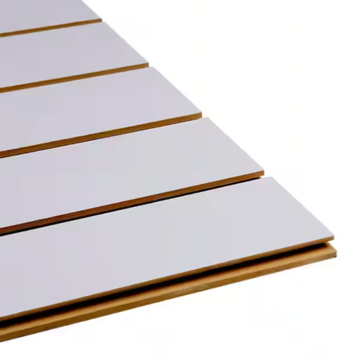 [19-0070] LAMINA DE ELEYWOOD (SLATWALL) 4 X 8 BLANCO