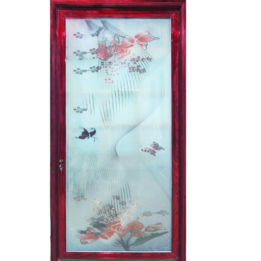 [41-0139] PUERTA 3 X 7 DE ALUMINIO FF-006 (PALO ROSA)