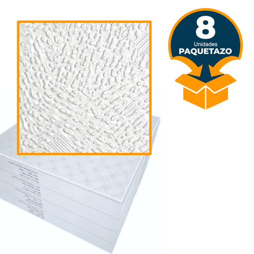 [49-0035/8] PAQUETAZO - CIELO RASO GYPSUM 2X2 REF.993 - 8 UNIDADES