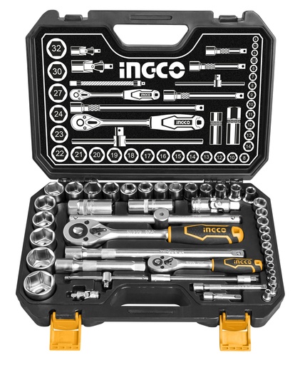 [HKTS42441] CAJA DE HERRAMIENTAS RATCHET 1/2" Y 1/4" 44PCS