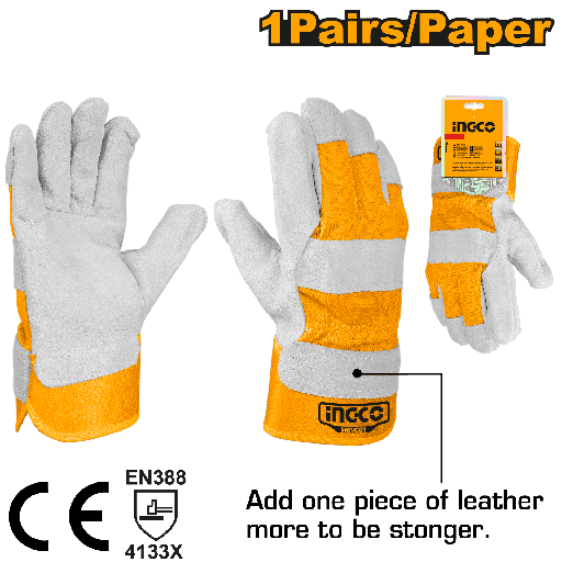 [HGVC01] GUANTES DE CUERO 10.5" 