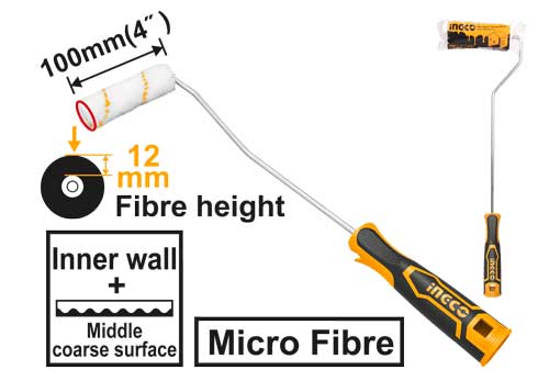 [HRHT061001D] MINI RODILLO MICRO FIBRA 4"
