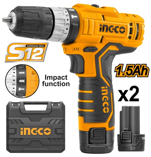 [UCIDLI1232] TALADRO IMPACTO LIT ION 12V 3/8"