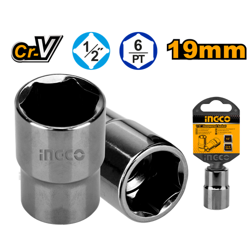 [HHAST12191] SOCKET HEXAGONAL 1/2 X 19 MM 6 PT