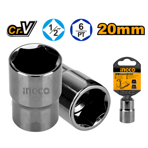 [HHAST12201] SOCKET HEXAGONAL 1/2 X 20 MM 6 PT