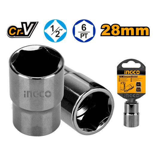 [HHAST12281] SOCKET HEXAGONAL 1/2 X 28 MM 6 PT