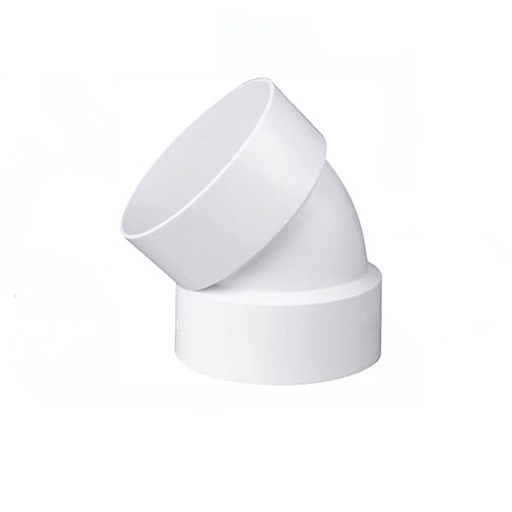 [15-0230] CODO PVC SCH-40 45° C/C SANIT 3"
